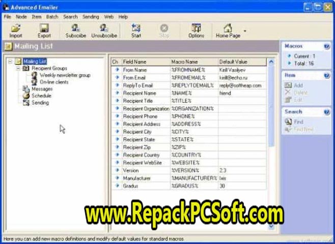 Advanced Emailer 6.9 Free Download