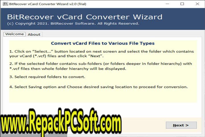 BitRecover vCard Converter Wizard 2.1 Free Download