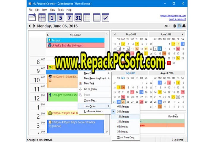 Calendarscope 12.5.0.1 Free Download