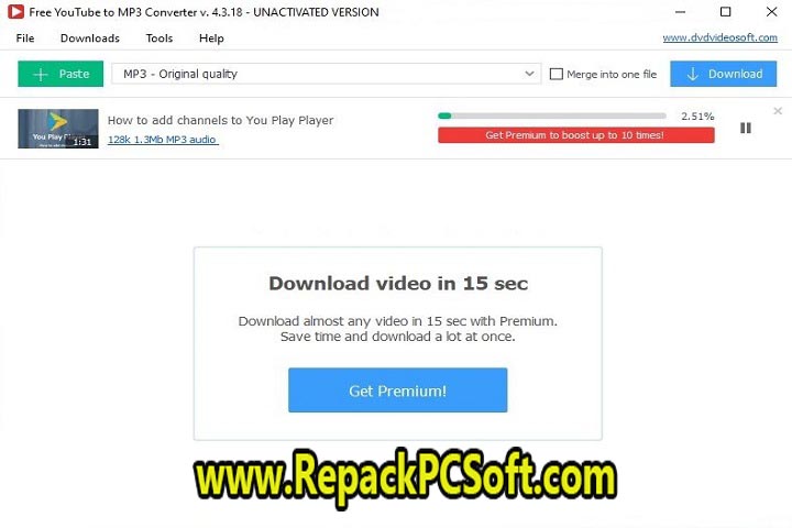 Free YouTube To MP3 Converter 4.3.79.630 Premium Free Download