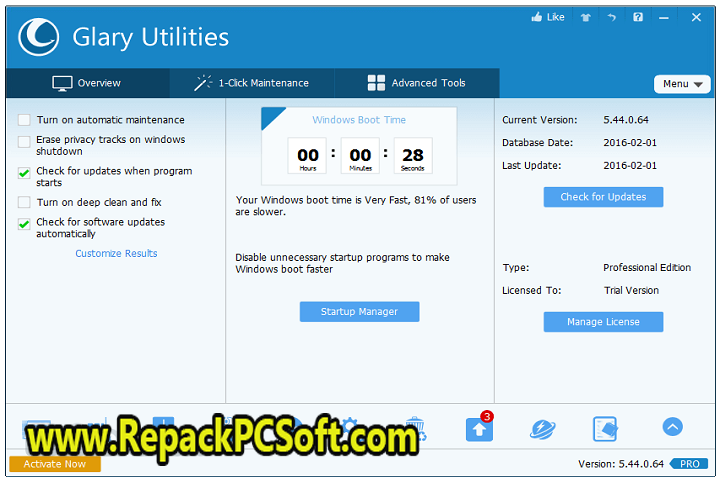 Glary Utilities Pro 5.191.0.220 Free Download