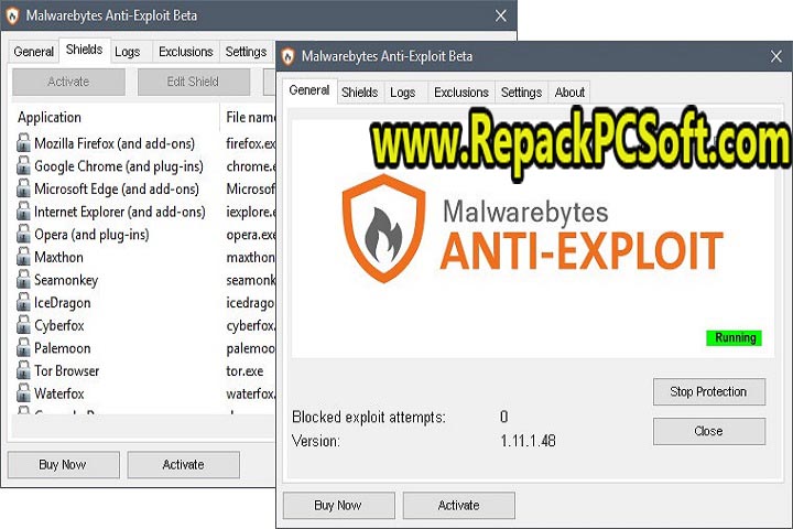 Malwarebytes Anti-Exploit Premium 1.13.1.494 Beta Free Download