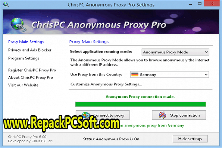 ChrisPC Anonymous Proxy Pro 8.25 Free Download