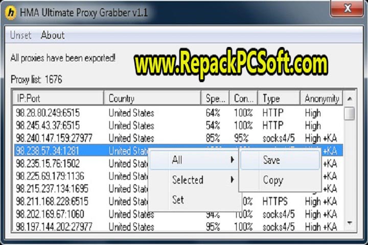 HMA Proxy Grabber v1.0 Free Download