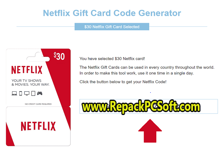 Netflix GC Generator v1.0 Free Download