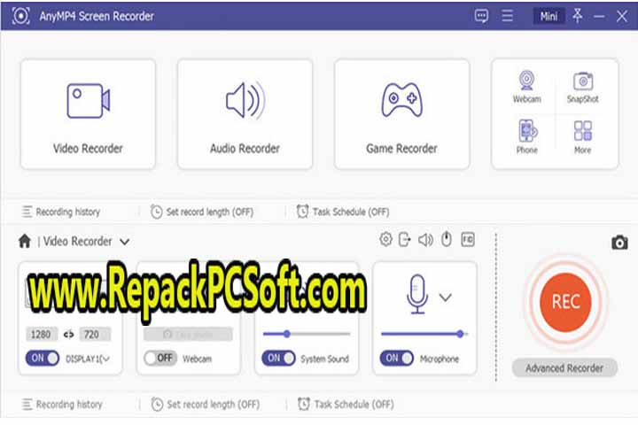 AnyMP4 Screen Recorder 1.3.78 (x64) Multilingual Free Download