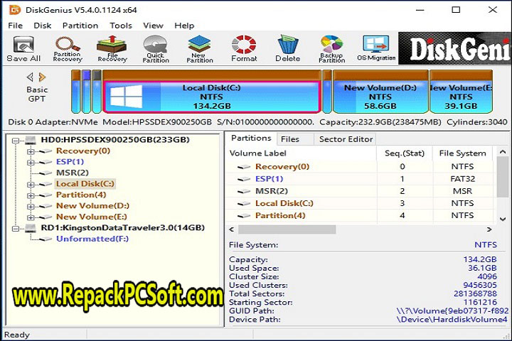 DiskGenius Pro v5.4.5.1412 Free DOwnload With Patch