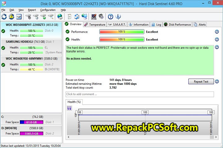 Hard Disk Sentinel Pro v6.01.5 Free Download With Patch