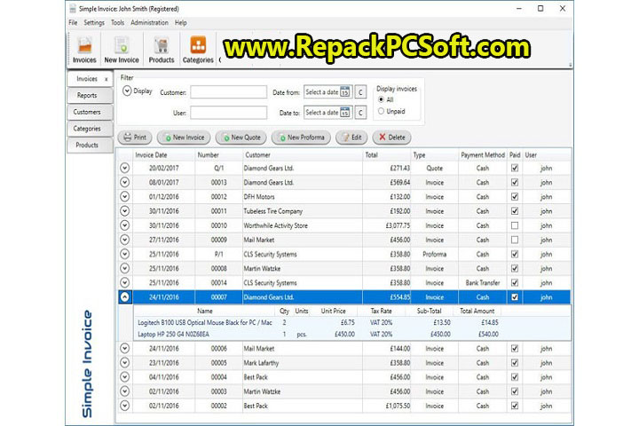 SimpleSoft Simple Invoice 3.25.0.1 Multilingual Free Download With Crack