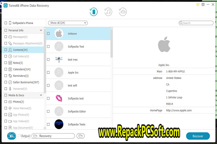 Tune skit iPhone Data Recovery 2.4.0.31 Free Download
