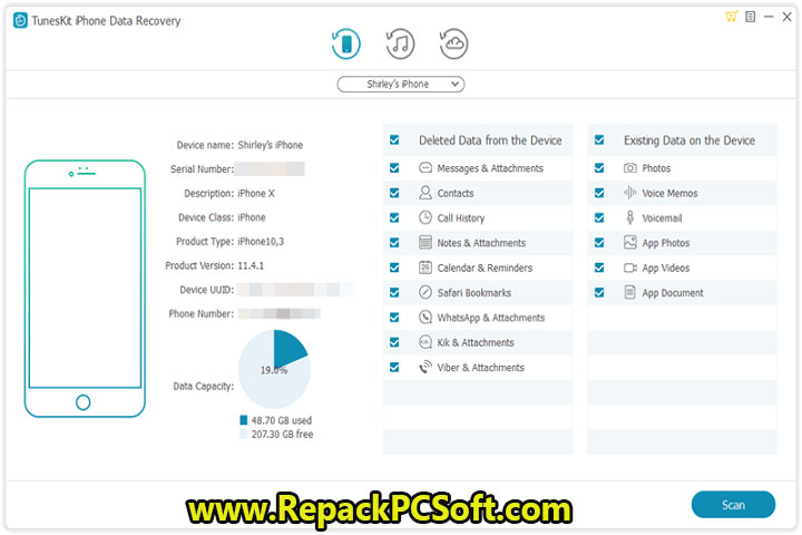 Tune skit iPhone Data Recovery 2.4.0.31 Free Download