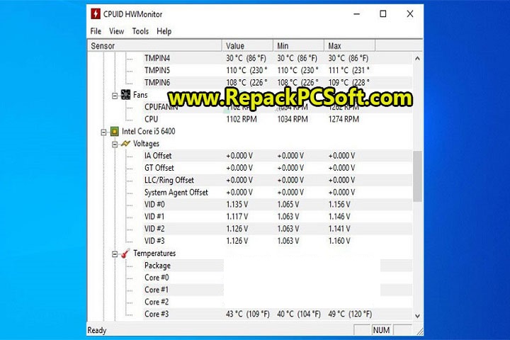 CPUID HWMonitor Free 1.47 Free Download With Patch