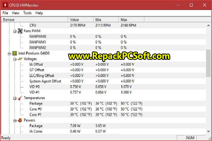 CPUID HWMonitor Free 1.47 Free Download With Crack