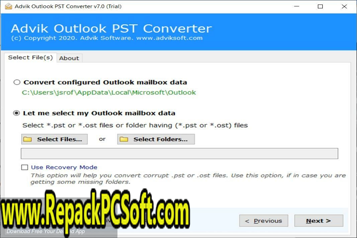 Advik Outlook PST Converter v7.2 Free Download