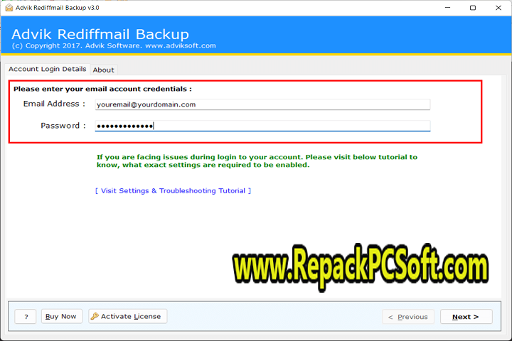 Advik Rediffmail Backup v4.0 Free Download