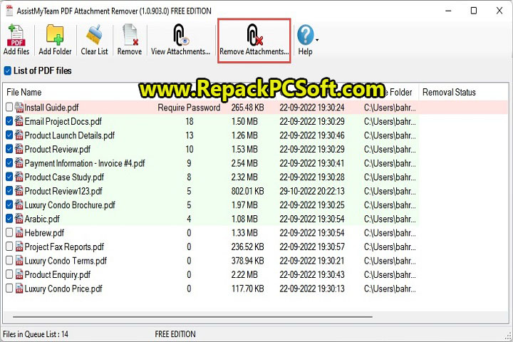 AssistMyTeam PDF Attachment Remover 1.0.903.0 Free Download With Key