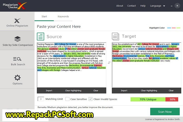 Plagiarism Checker X Enterprise 8.0.7 Free Download With Crack