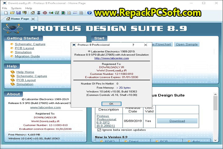 Proteus Professional 8.15 SP1 Build 34318 Free Download With Patch