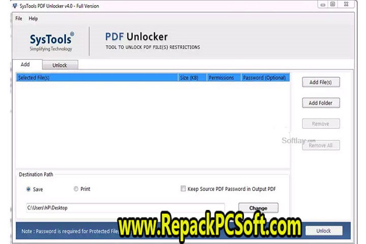 SysTools PDF Unlocker v5.0 Free Download