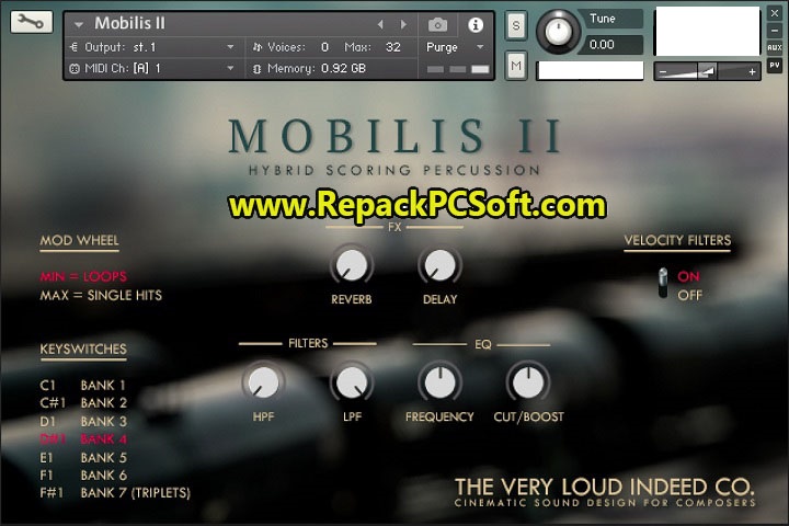 TVLIC MOBILIS II Hybrid Scoring Percussion v1.0 Free Download With Patch