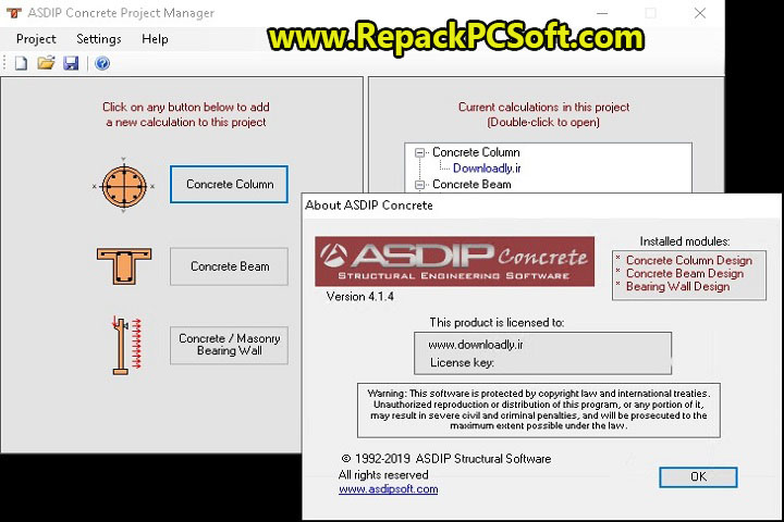 ASDIP Concrete 4.4.8 Free Download With Key