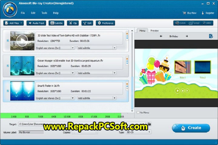 Aiseesoft Blu ray Creator 1.1.16 Free Download With Crack