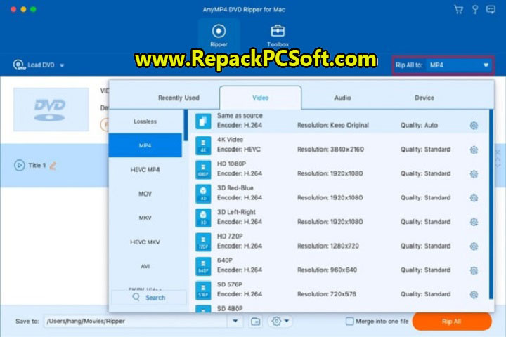 AnyMP4 DVD Ripper 8.0.76 Free Download With Key