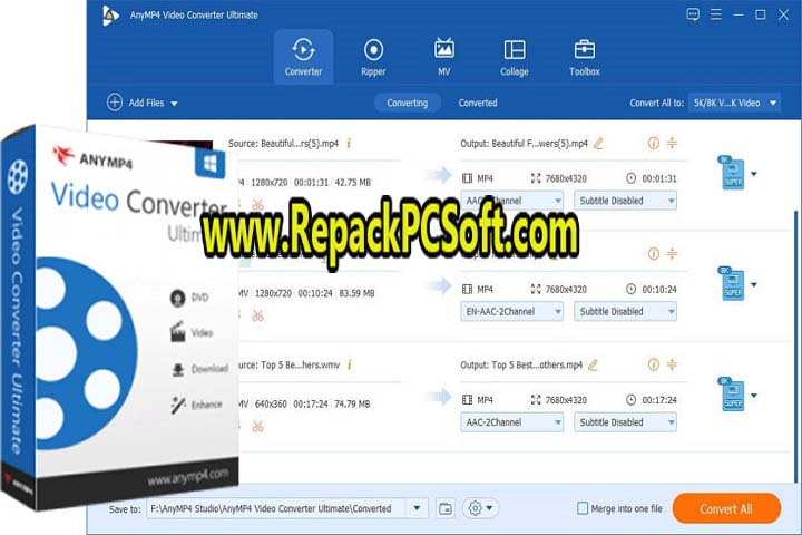 AnyMP4 Video Converter Ultimate 8.5.20 Free Download
