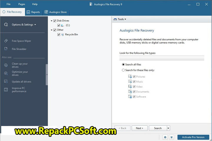 Auslogics File Recovery Professional 11.0.0.2 Free Download With patch