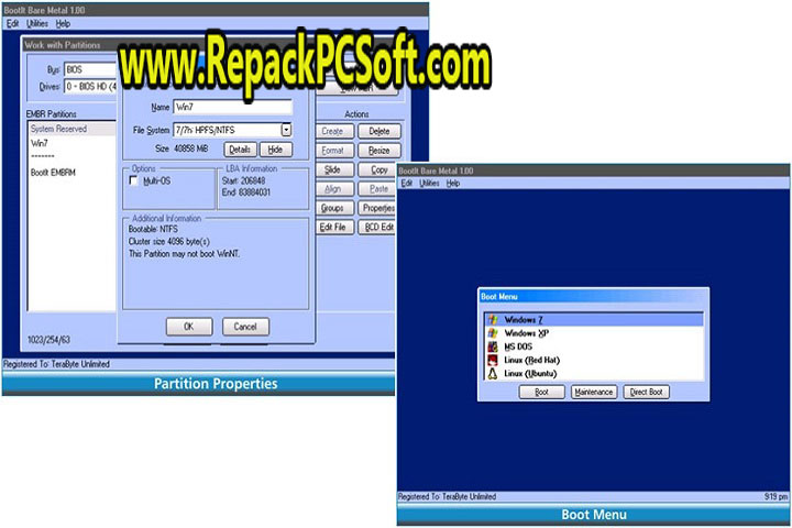 TeraByte Unlimited BootIt Bare Metal v1.84 Free Download