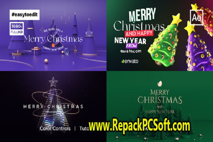 VideoHive Christmas Greetings Colorful Scenes 187630 Free Download