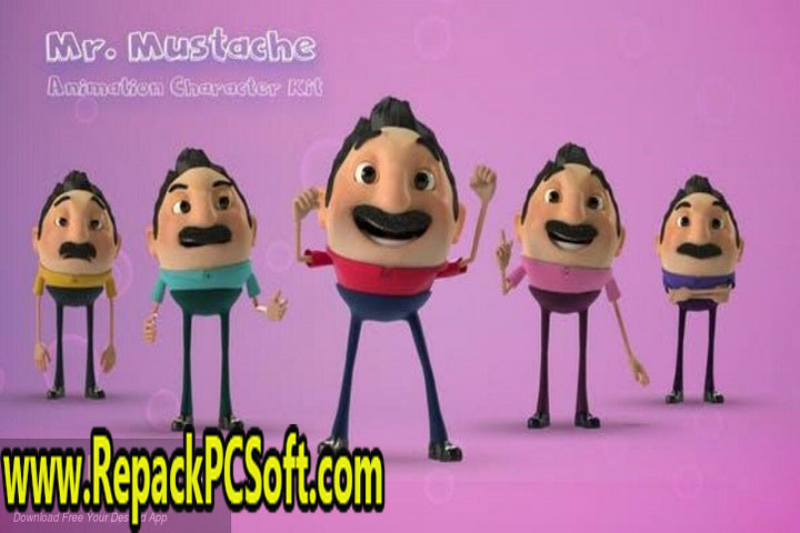 VideoHive Mr.Mustache Character Animation kit 25804455 Free Download
