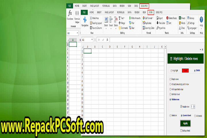 Zbrainsoft Dose for Excel v3.5.7 Free Download