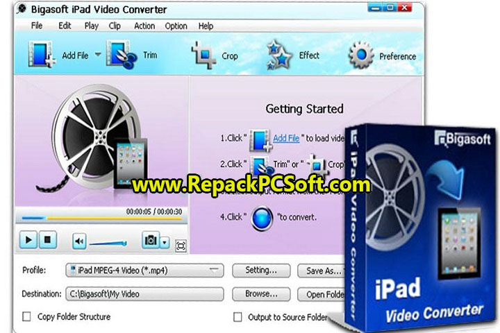 Bigasoft iPad Video Converter 5.7.0.8427 Free Download With Patch
