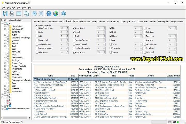 Directory Lister Pro 2.48 Free Download